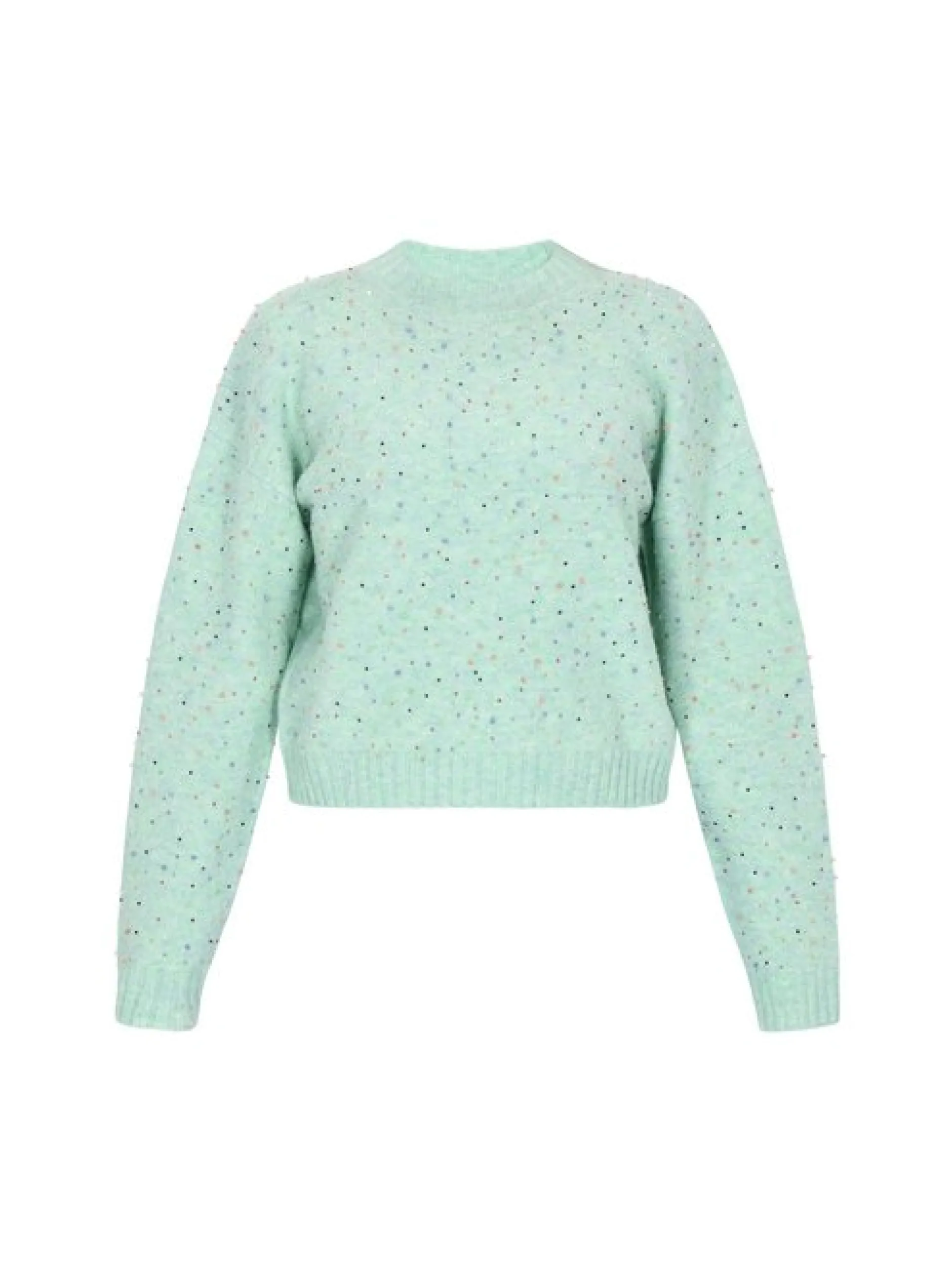 MyMo Damen Pullover in mint - Ausschnitt: Rundhals