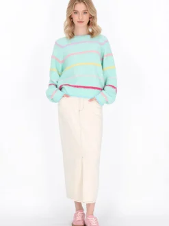 MyMo Damen Pullover in mint - Ausschnitt: Rundhals