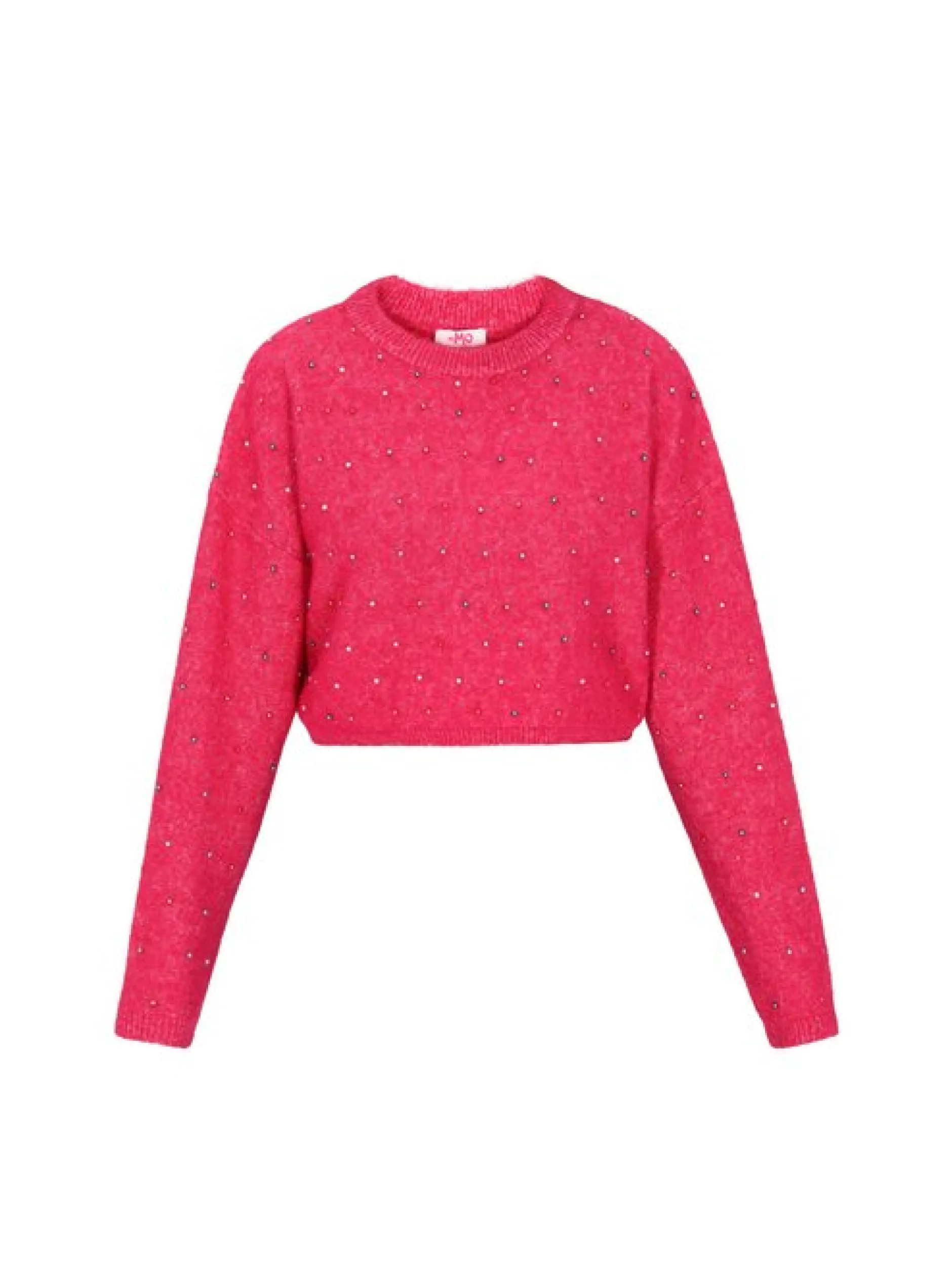 MyMo Damen Pullover in pink - Ausschnitt: Rundhals