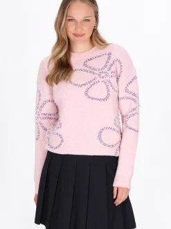 MyMo Damen Pullover in pink - Ausschnitt: Rundhals