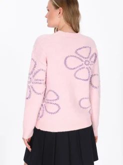 MyMo Damen Pullover in pink - Ausschnitt: Rundhals