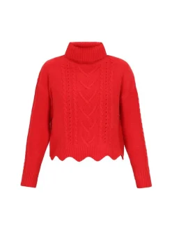 MyMo Damen Pullover in rot