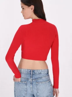 MyMo Damen Pullover in rot