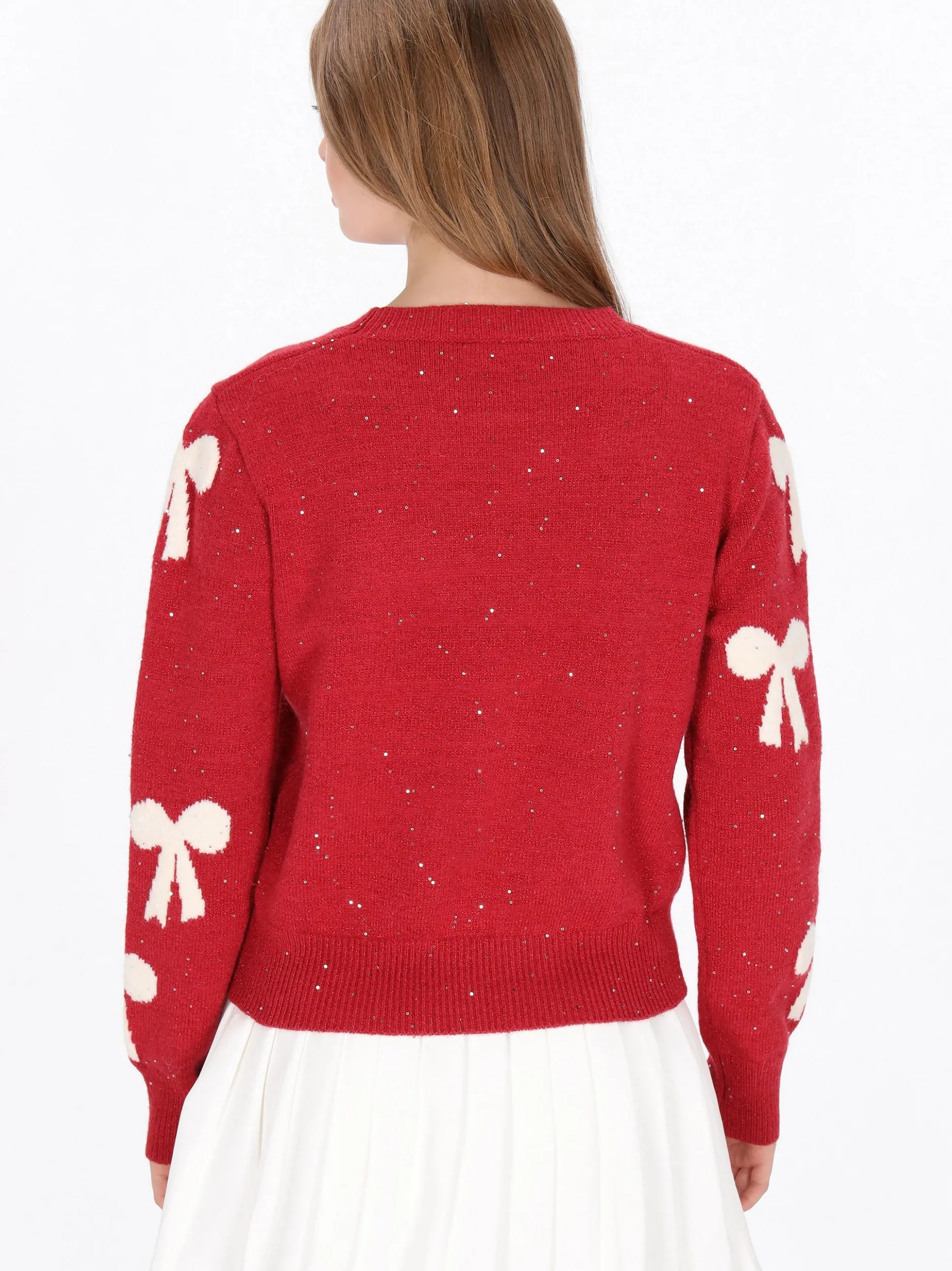 MyMo Damen Pullover in rot - Ausschnitt: Rundhals