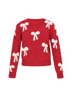 MyMo Damen Pullover in rot - Ausschnitt: Rundhals