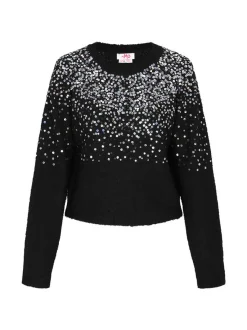 MyMo Damen Pullover in schwarz - Ausschnitt: Rundhals