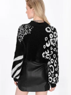 MyMo Damen Pullover in schwarz