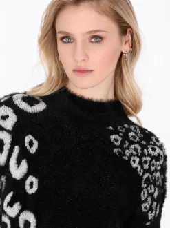 MyMo Damen Pullover in schwarz