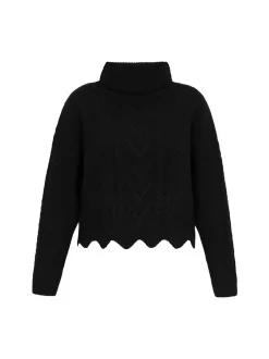 MyMo Damen Pullover in schwarz