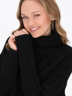 MyMo Damen Pullover in schwarz