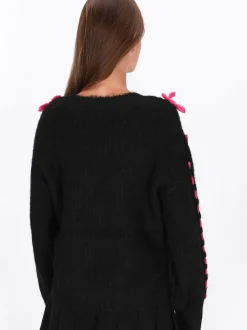 MyMo Damen Pullover in schwarz