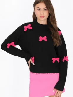 MyMo Damen Pullover in schwarz
