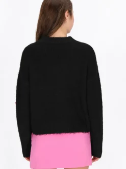 MyMo Damen Pullover in schwarz