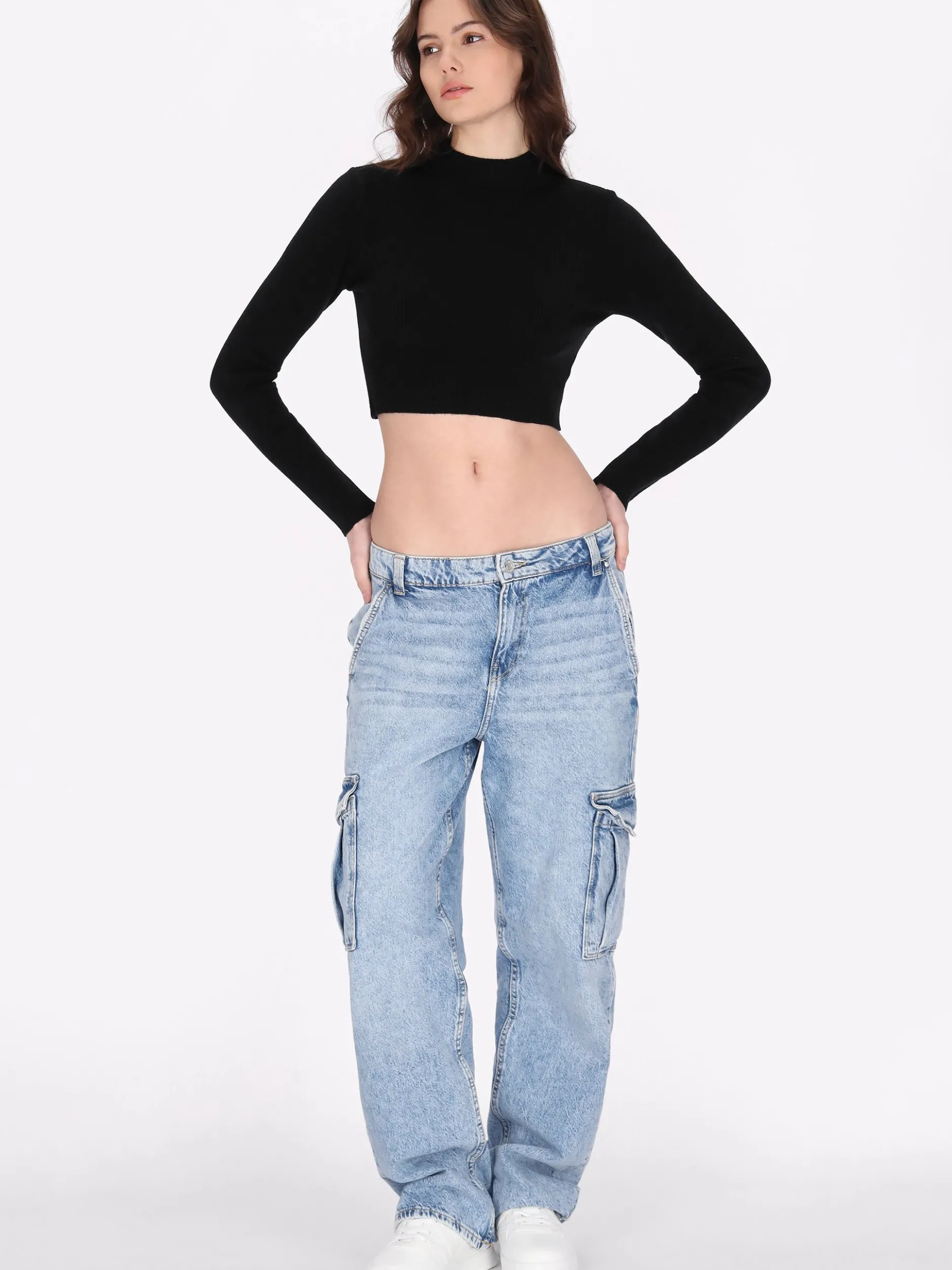 MyMo Damen Pullover in schwarz