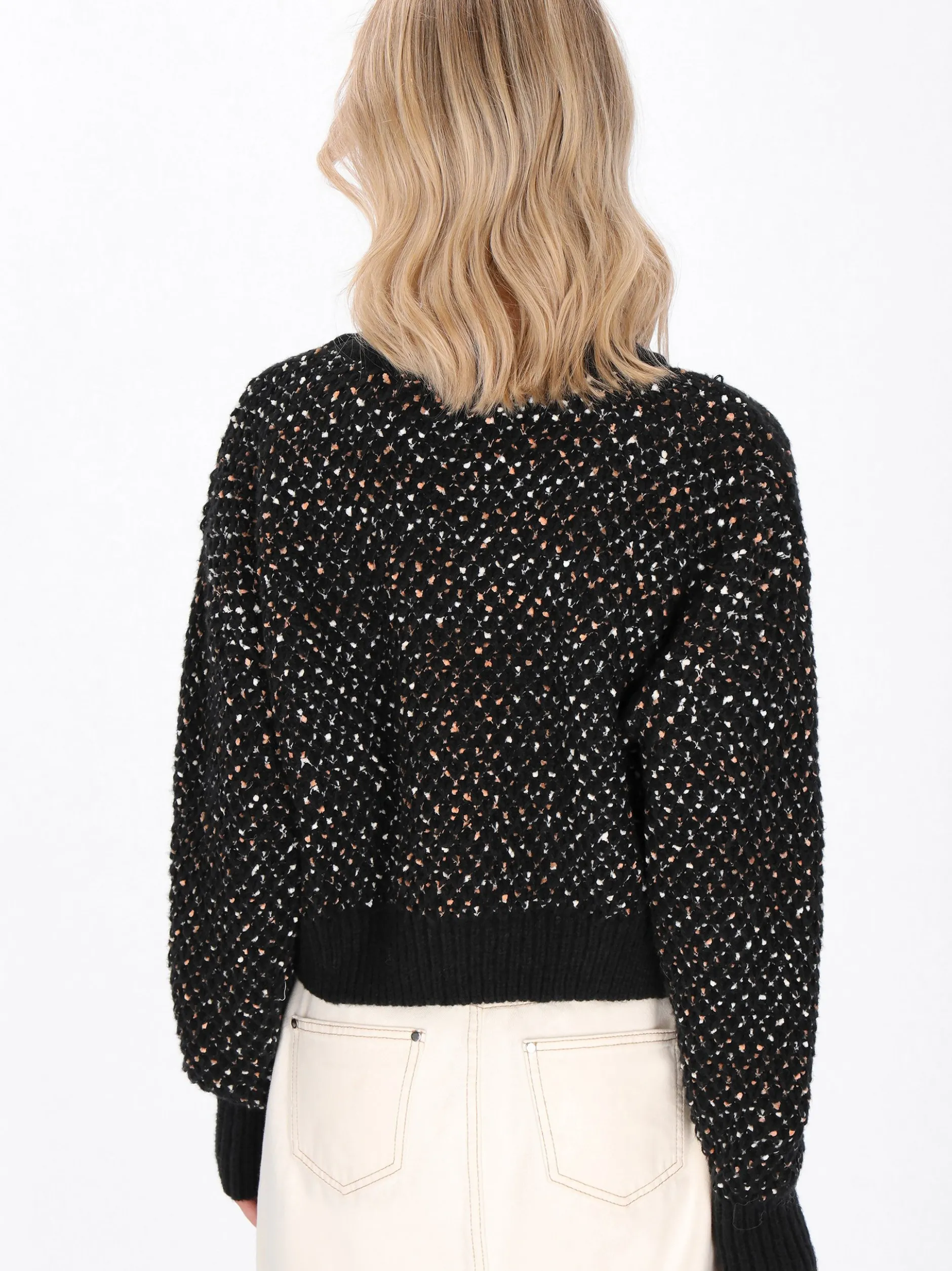 MyMo Damen Pullover in schwarz - Ausschnitt: Rundhals