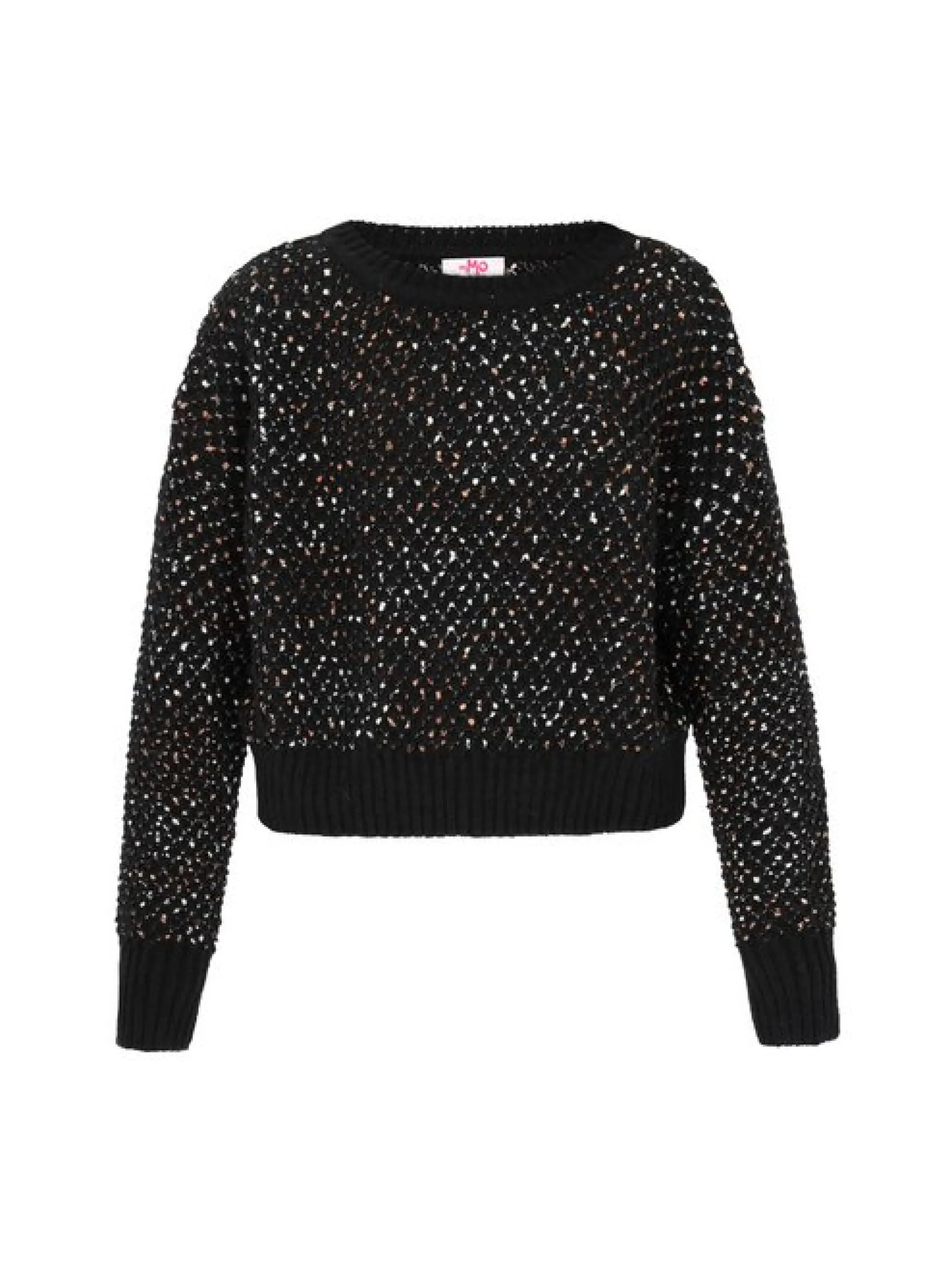 MyMo Damen Pullover in schwarz - Ausschnitt: Rundhals