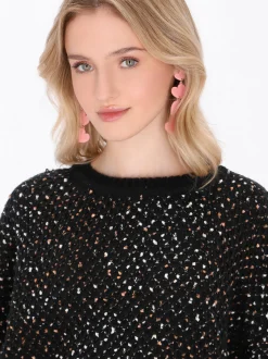 MyMo Damen Pullover in schwarz - Ausschnitt: Rundhals
