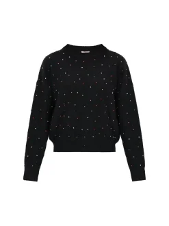 MyMo Damen Pullover in schwarz - Ausschnitt: Rundhals