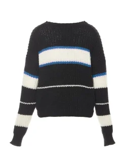 MyMo Damen Pullover in schwarz - Ausschnitt: Rundhals