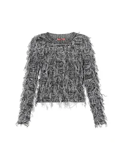MyMo Damen Pullover in schwarz - Ausschnitt: Rundhals