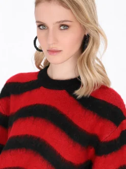 MyMo Damen Pullover in schwarz - Ausschnitt: Rundhals