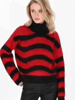 MyMo Damen Pullover in schwarz