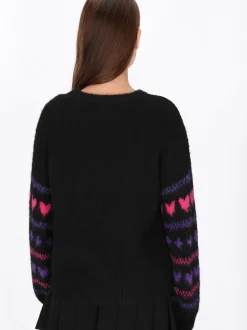 MyMo Damen Pullover in schwarz - Ausschnitt: Rundhals