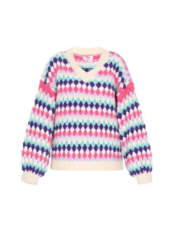 MyMo Damen Pullover in türkis