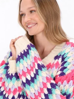 MyMo Damen Pullover in türkis