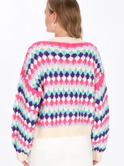MyMo Damen Pullover in türkis