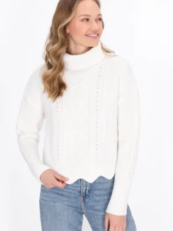 MyMo Damen Pullover in weiß