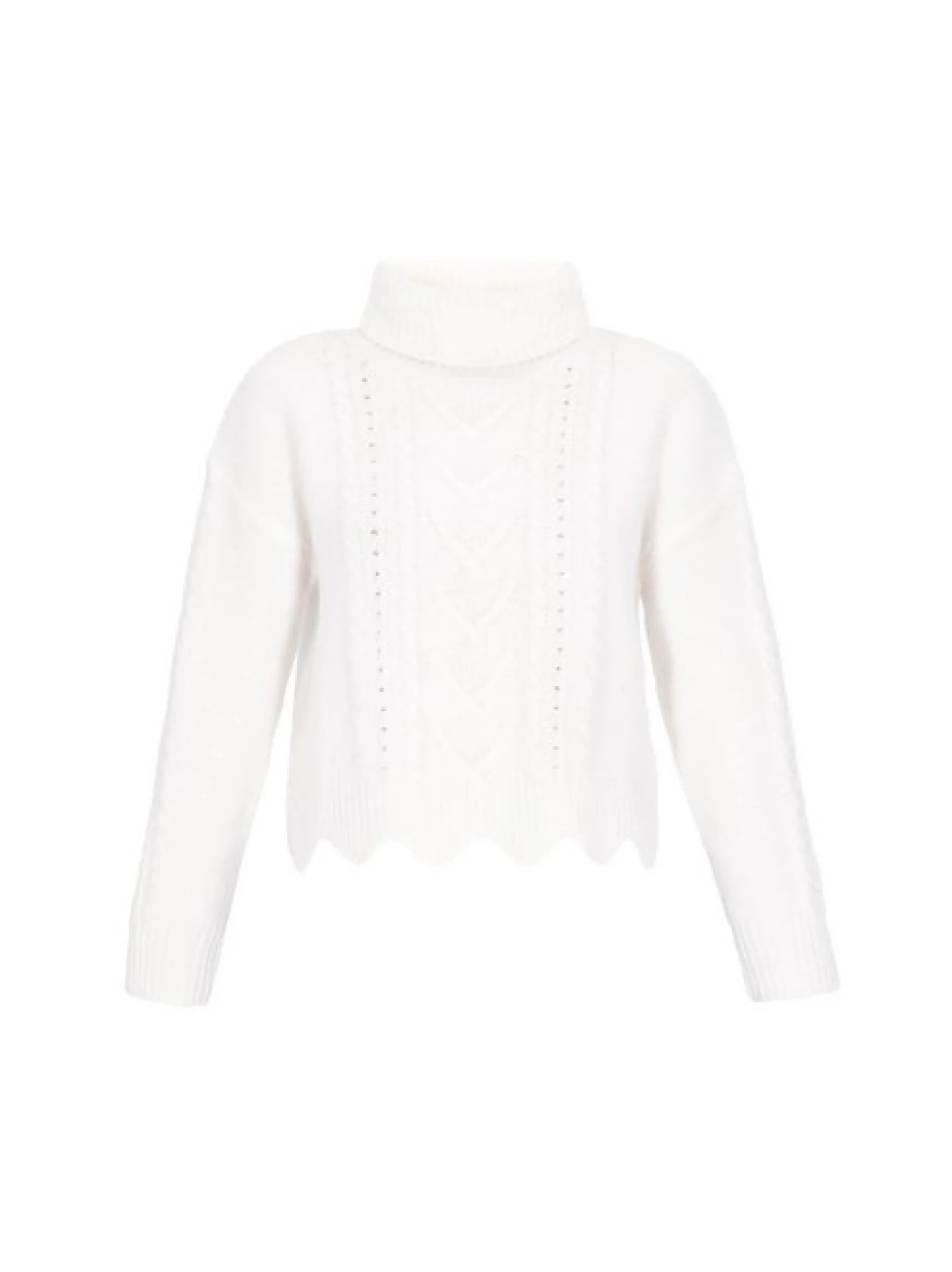 MyMo Damen Pullover in weiß