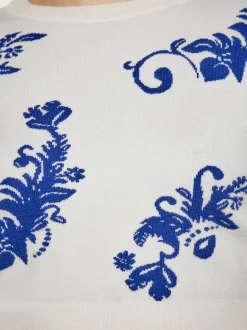 MyMo Damen Pullover in weiß - Ausschnitt: Rundhals