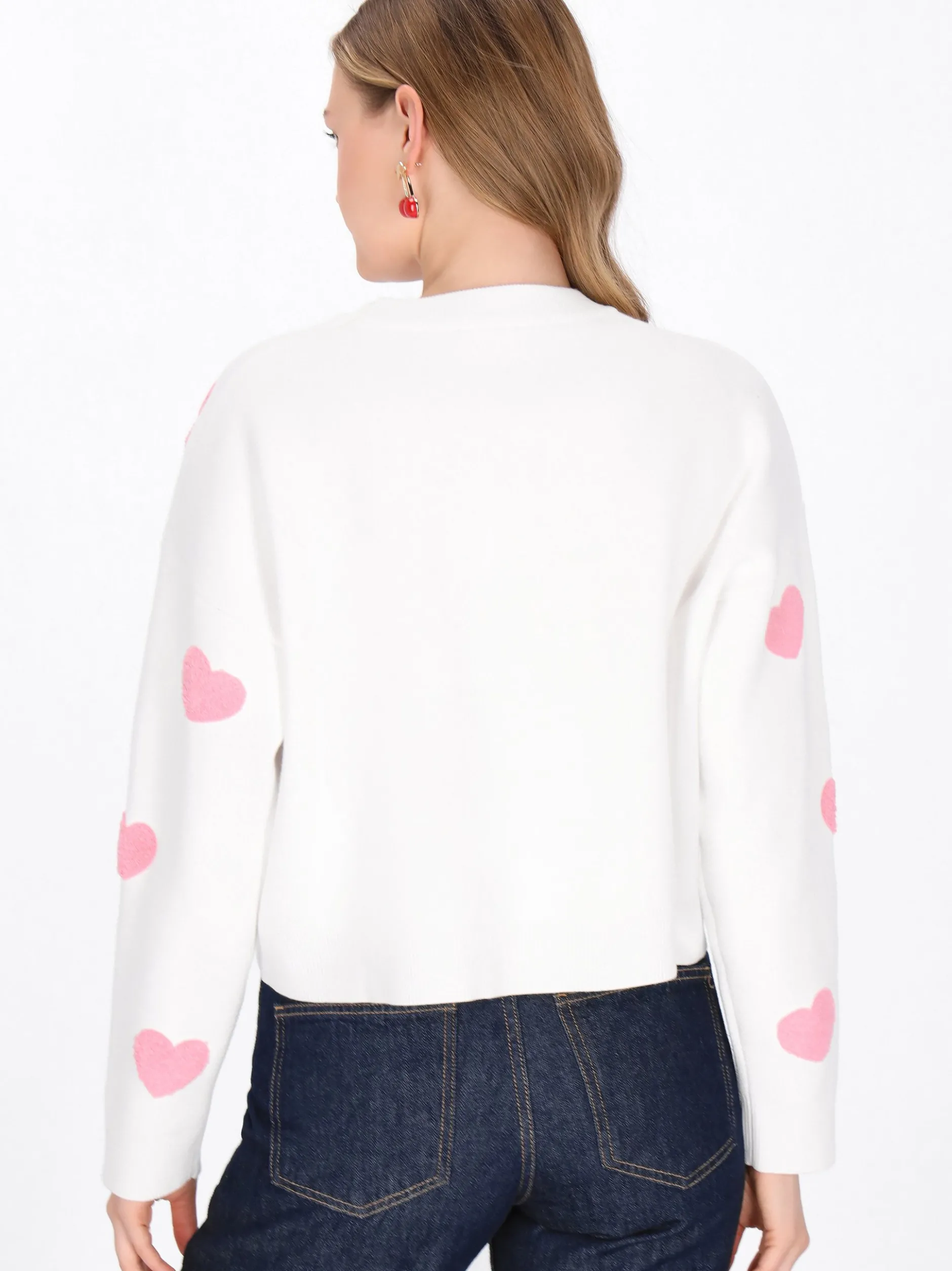 MyMo Damen Pullover in weiß - Ausschnitt: Rundhals