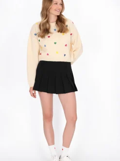 MyMo Damen Pullover in weiß - Ausschnitt: Rundhals