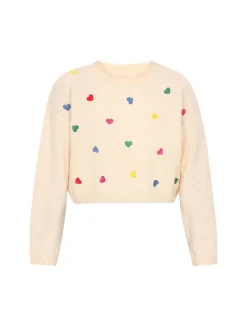 MyMo Damen Pullover in weiß - Ausschnitt: Rundhals