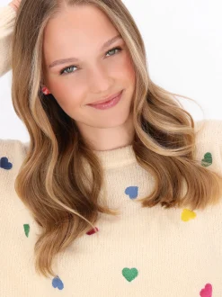 MyMo Damen Pullover in weiß - Ausschnitt: Rundhals