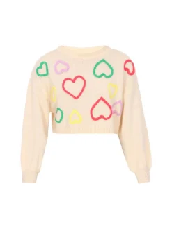 MyMo Damen Pullover in weiß - Ausschnitt: Rundhals