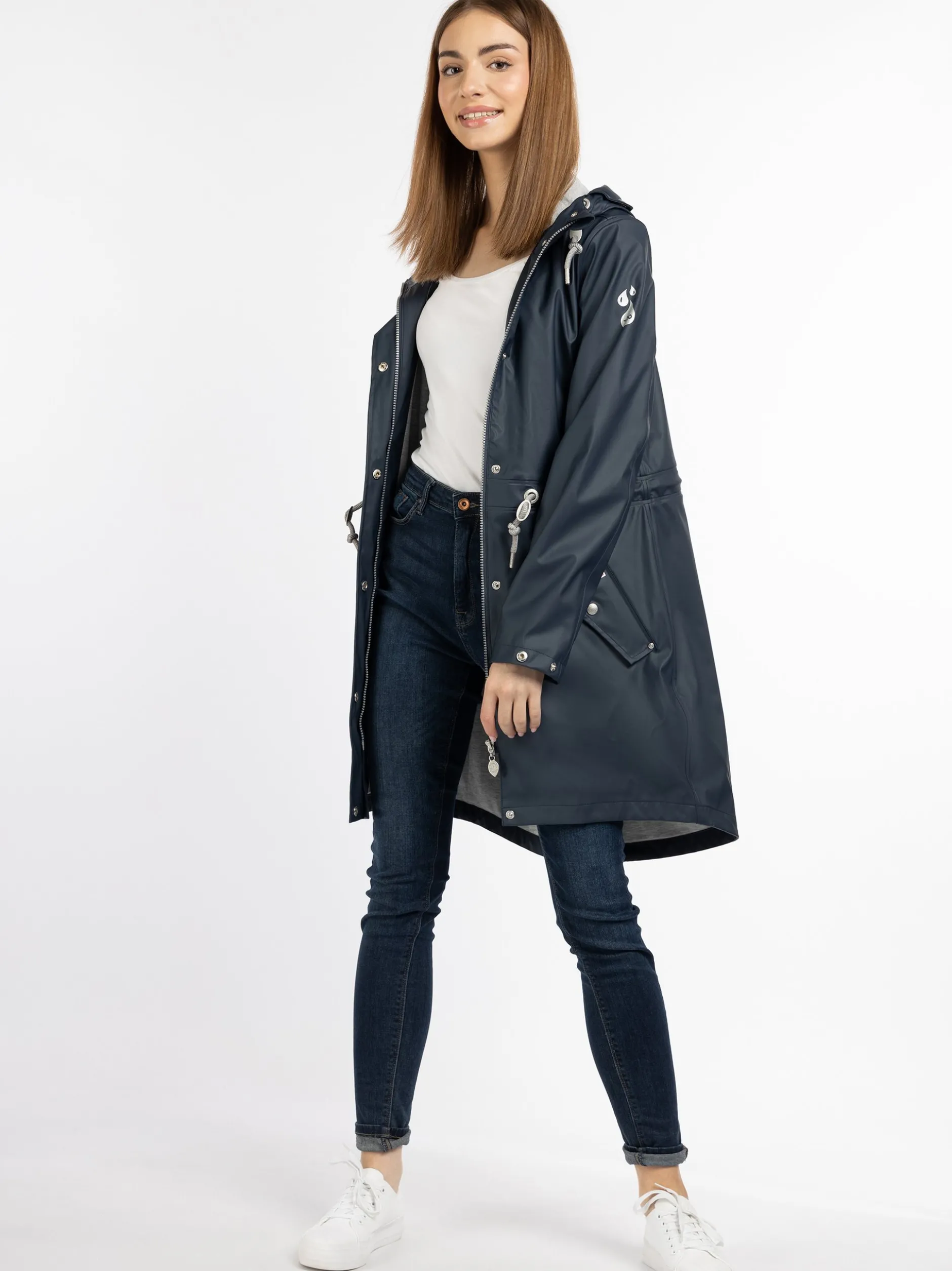 MyMo Damen Regenmantel in marine