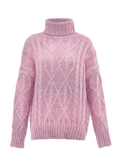 MyMo Damen Rollkragenpullover in mehrfarbig