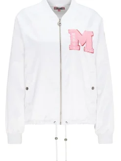 MyMo Damen Satinblouson in weiß