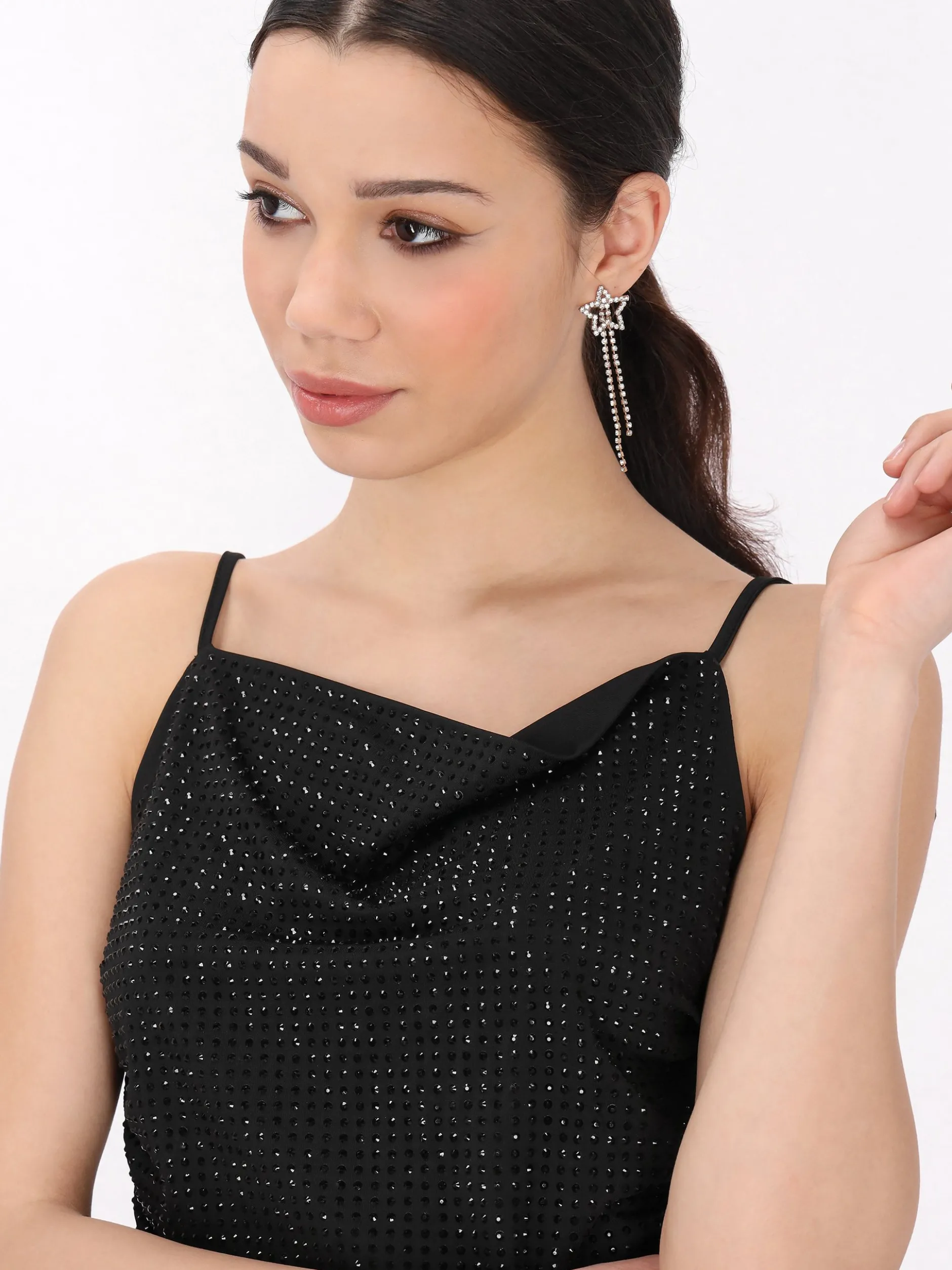 MyMo Damen Spitze in schwarz