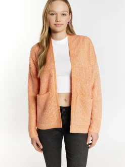 MyMo Damen Strickcardigan in orange