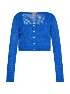 MyMo Damen Strickjacke in blau
