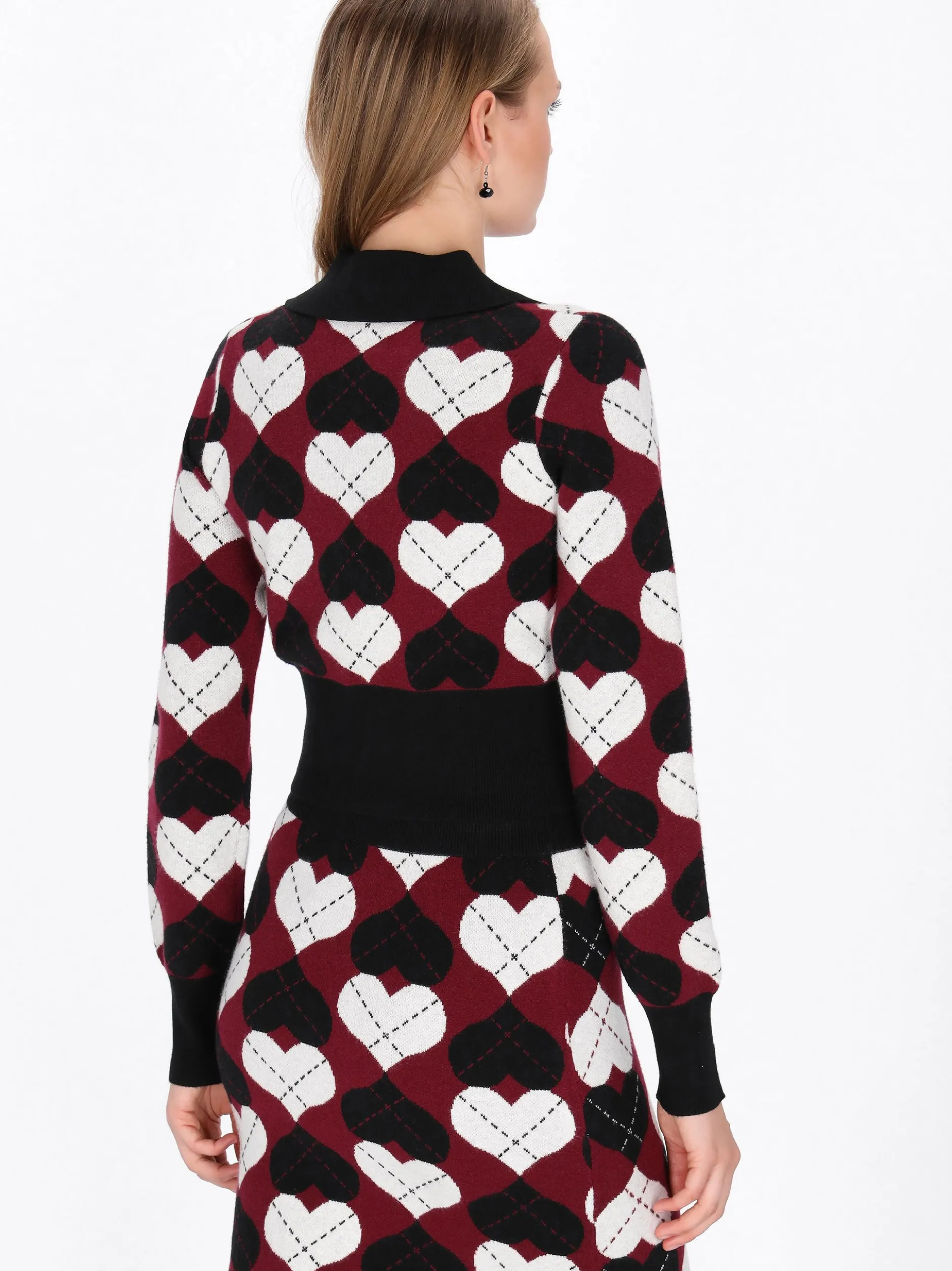 MyMo Damen Strickjacke in bordeaux