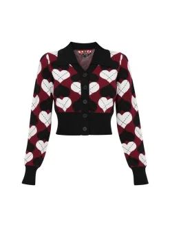 MyMo Damen Strickjacke in bordeaux