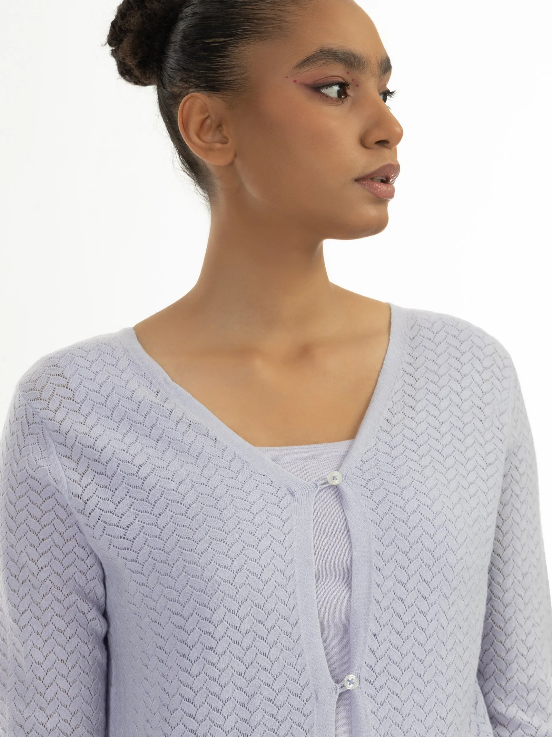 MyMo Damen Strickjacke in flieder