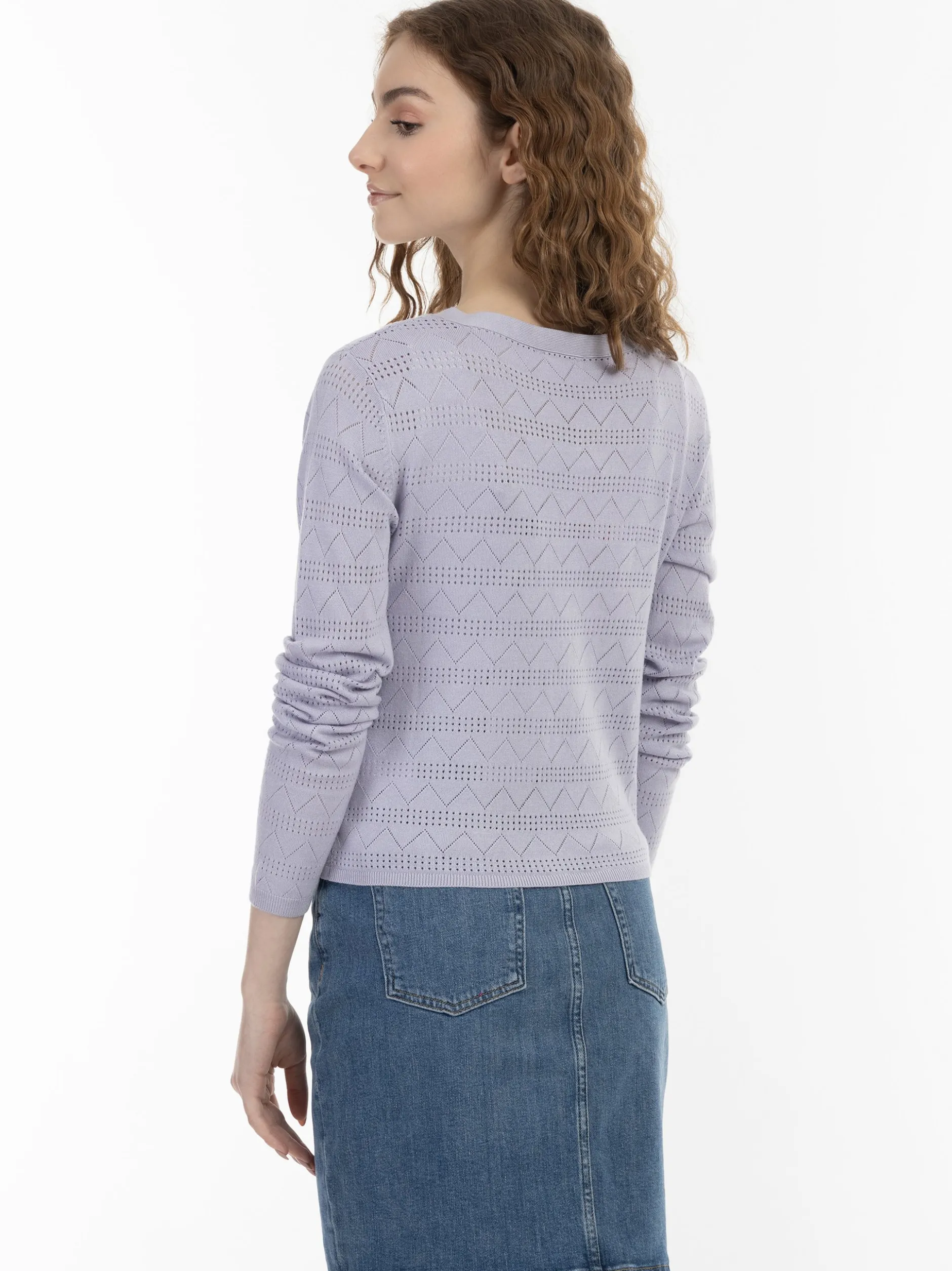 MyMo Damen Strickjacke in flieder