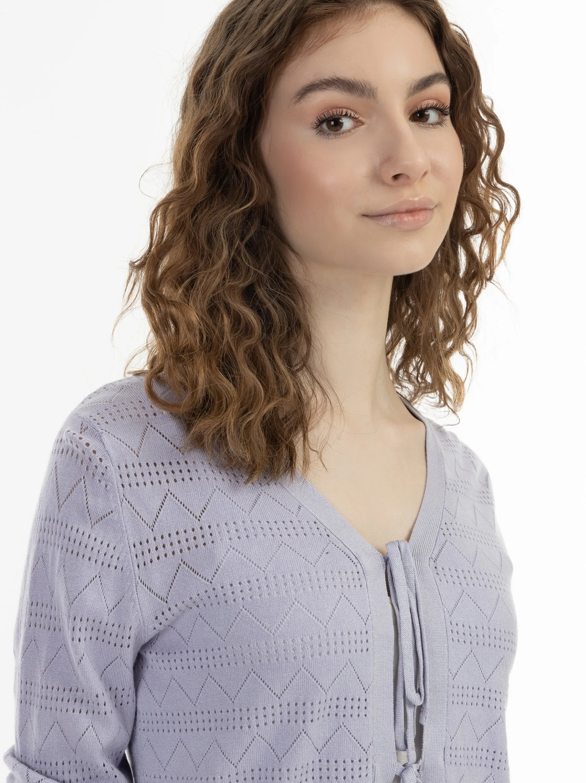 MyMo Damen Strickjacke in flieder