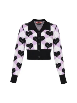 MyMo Damen Strickjacke in flieder